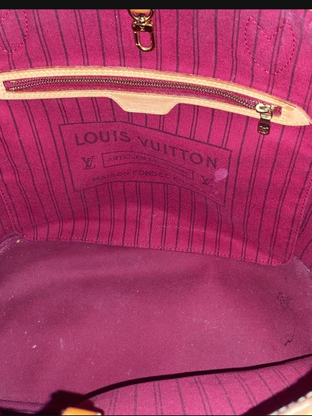 Louis Vuitton Monogramneverfull MM  Canvas Tote in Brown with Tan Trim - Picture 7 of 14